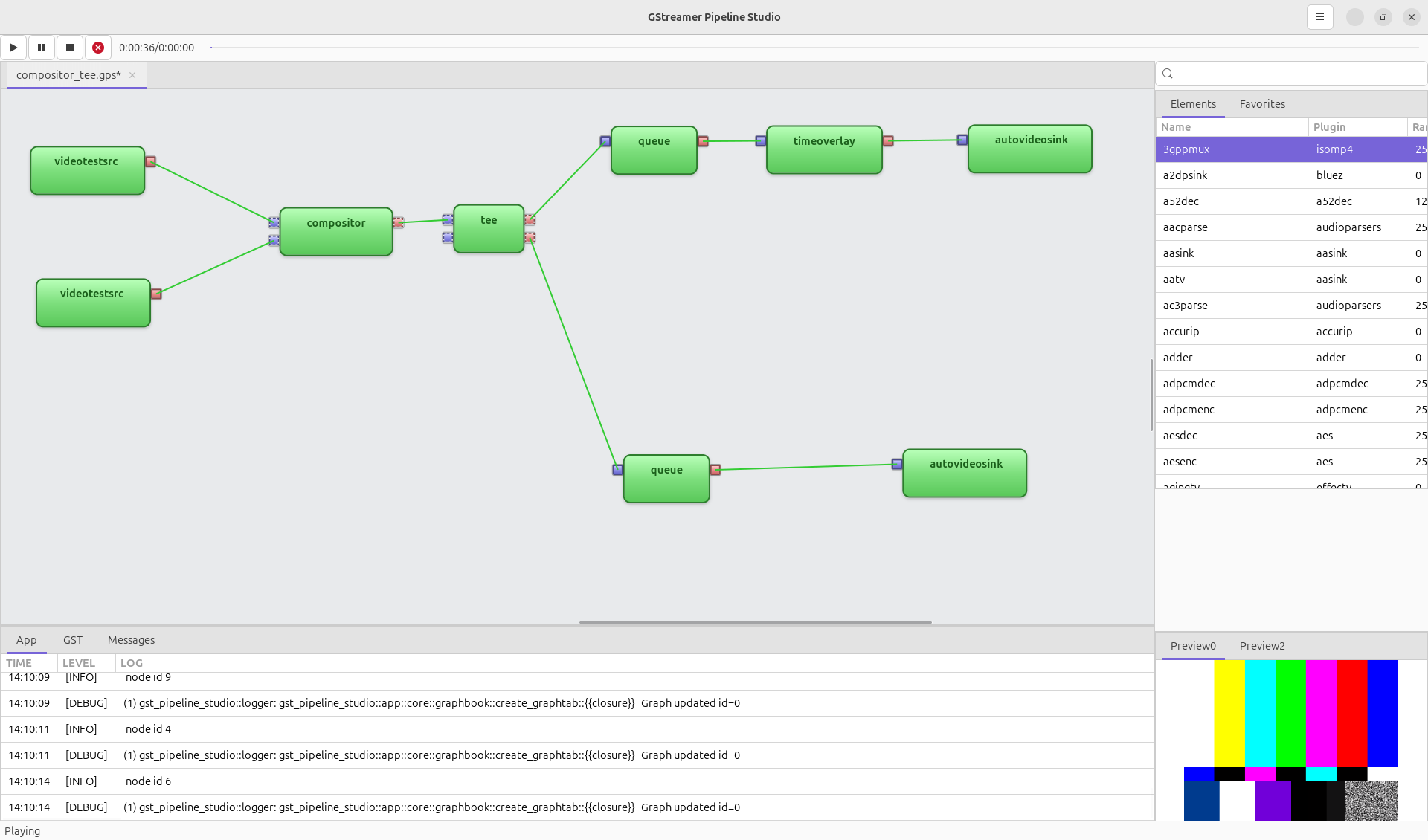GstPipelineStudio Screenshot